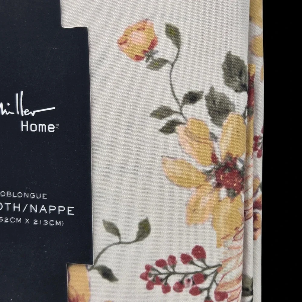 Nicole Miller Summer Autumn Floral Tablecloth 60x84in Oblong Multi‎